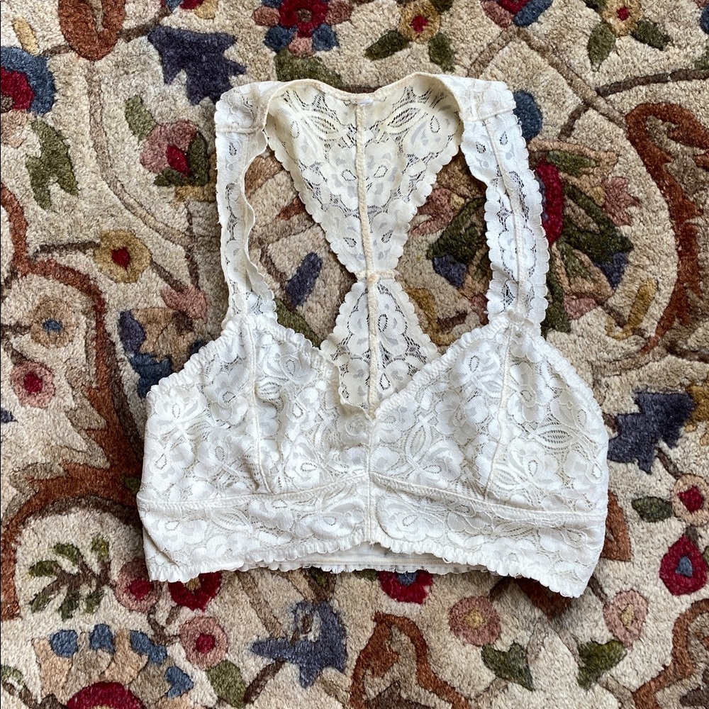 White Lace Bralette free people